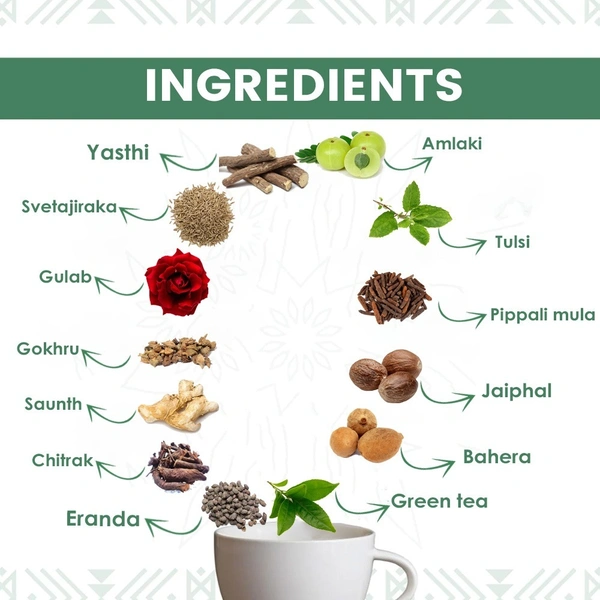 KUDOS AYURVEDA  Active Slim Tea - Kudos (2G X 30 Tea Bags) - 2Gm