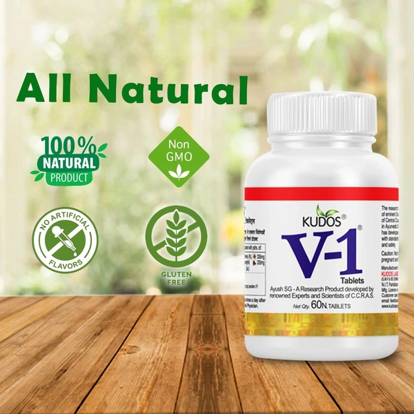 KUDOS AYURVEDA  V-1 Tablet  - Kudos  - 60Tablet