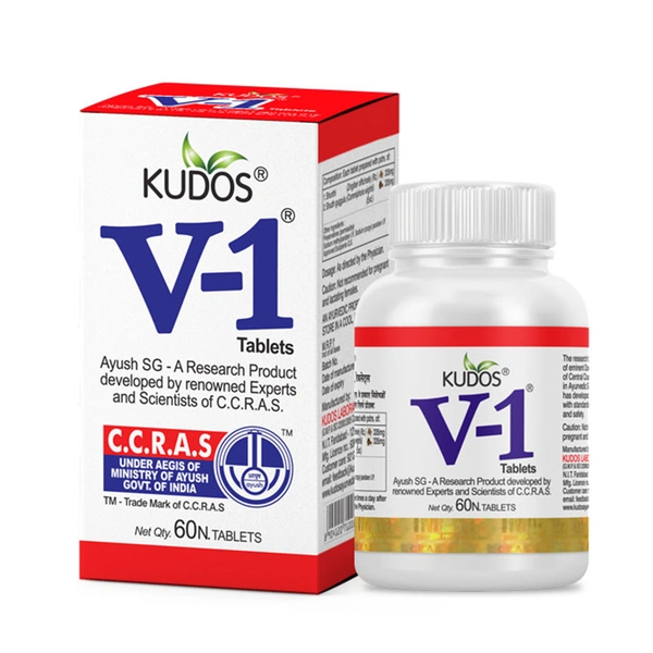 KUDOS AYURVEDA  V-1 Tablet  - Kudos  - 60Tablet