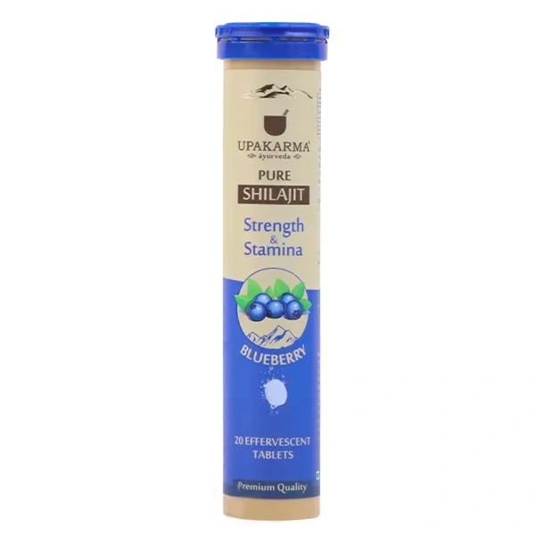 MANKIND PHARMA Pure Shilajit (Blueberry) Effervescent - Upkarma - 20Tablets
