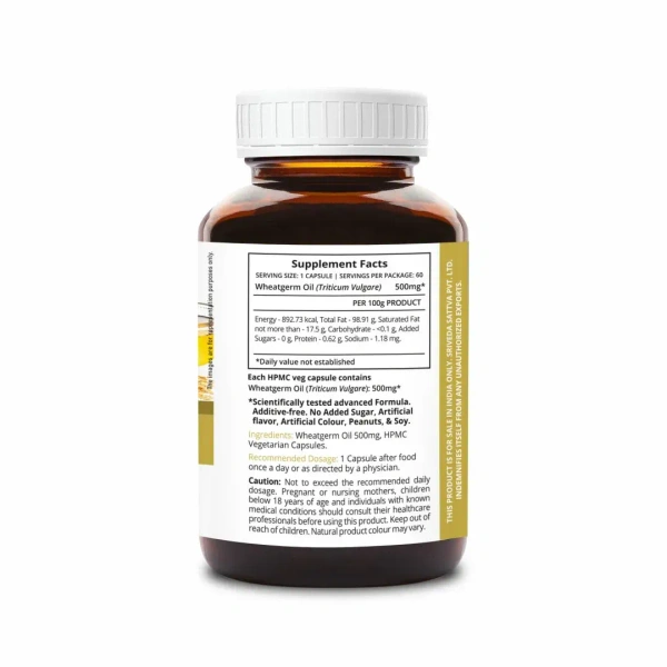 SRI SRI AYURVEDA Wheat Germ Oil Capsule - Sri Sri - 30 Capsules