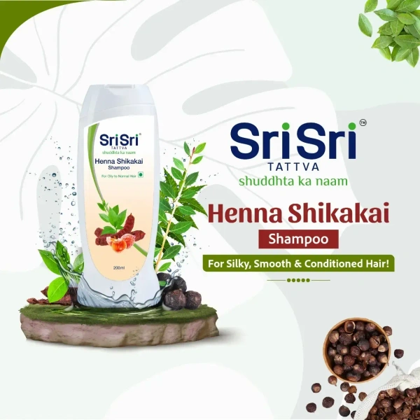 SRI SRI AYURVEDA Henna Shikakai Shampoo - Sri Sri - 200Ml