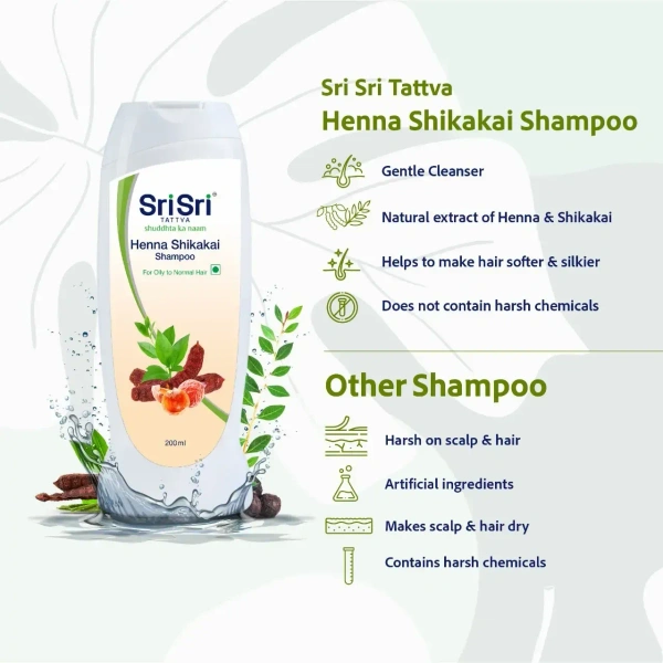 SRI SRI AYURVEDA Henna Shikakai Shampoo - Sri Sri - 200Ml