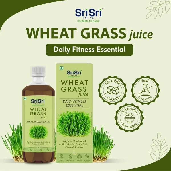 SRI SRI AYURVEDA Wheat Grass Juice  - Sri Sri - 1L