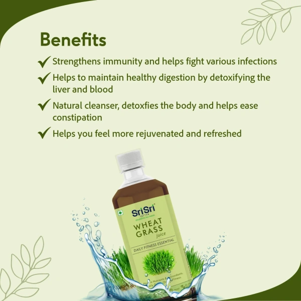 SRI SRI AYURVEDA Wheat Grass Juice  - Sri Sri - 1L