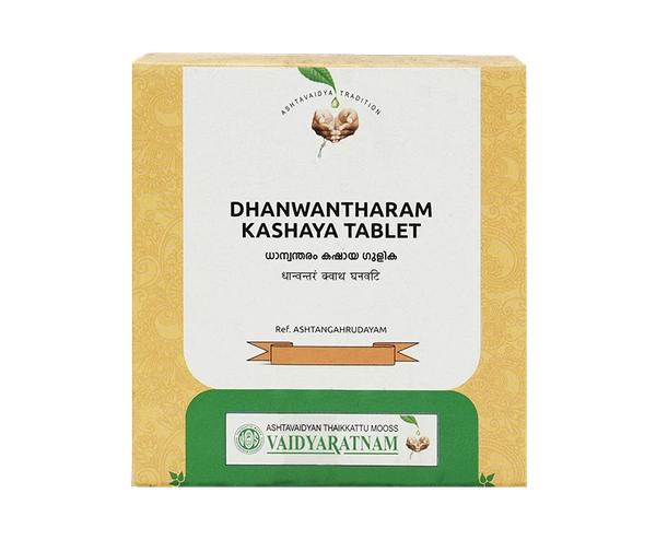 VAIDYARATHNAM Dhanwantharam Kashaya Tablet - Vaidyaratnam - 10 Tablets