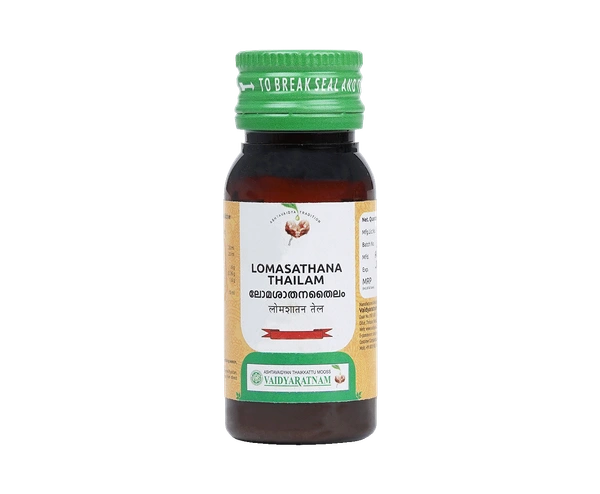 VAIDYARATHNAM Lomasathana Tail - Vaidyaratnam - 25Ml