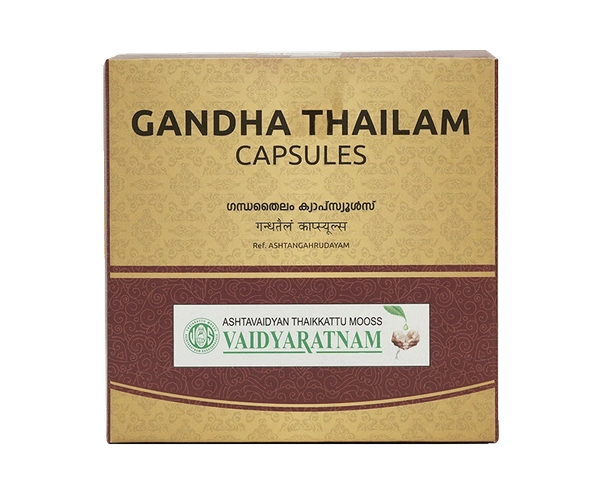 VAIDYARATHNAM Gandha Tail Capsules - Vaidyaratnam - 10 Capsules