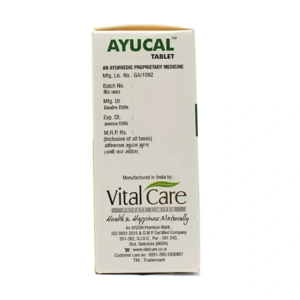 VITAL CARE PVT LTD Ayucal Tablet - Vital  - 10 Tablets