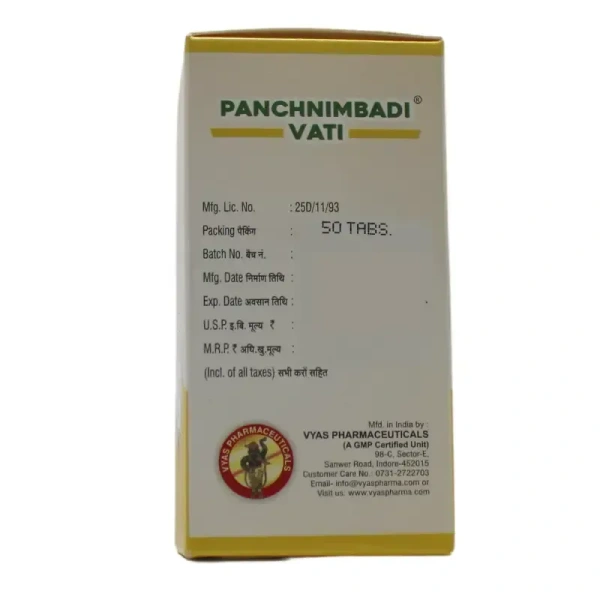VYAS PHARMACEUTICALS Panchanimbadi Vati - Vyas  - 50 Tablets