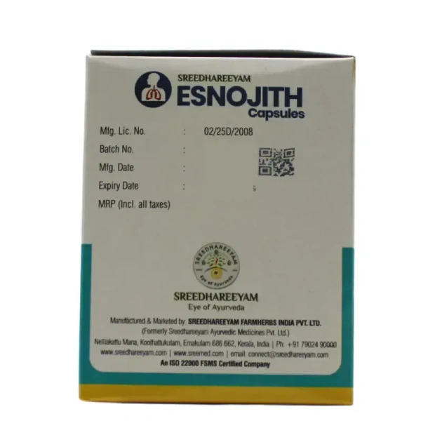 SREEDHAREEYAM Esnojith Capsules - Sreedhareeyam - 10 Capsules