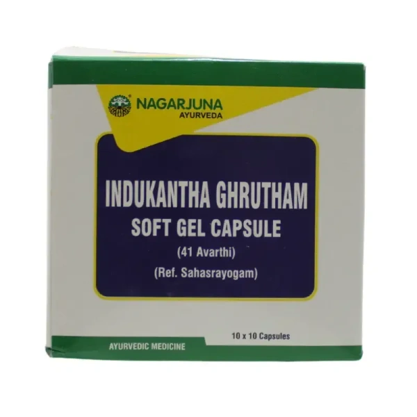NAGARJUNA  Indukantha Ghrutham Soft Gel Capsules - Nagarjuna - 10Capsule