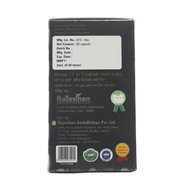 RAJASTHAN HERBALS  Mood-On Capsuke - Rajasthan - 30 Capsules