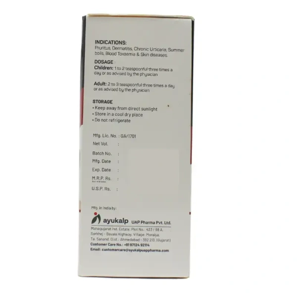 AYUKALPA UAP PHARMA Raktashodhak Syrup Ayukalp - 200Ml