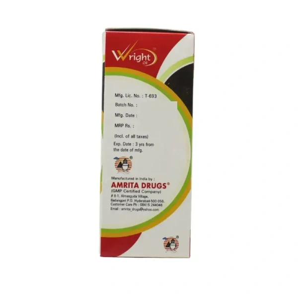 AMRITA DRUGS  Wright Oil - Amrita - 60Ml