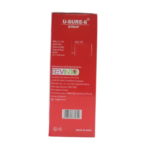 REVINTO LIFE SCIENCE U-Sure-6 Syrup - Revinto - 200ml