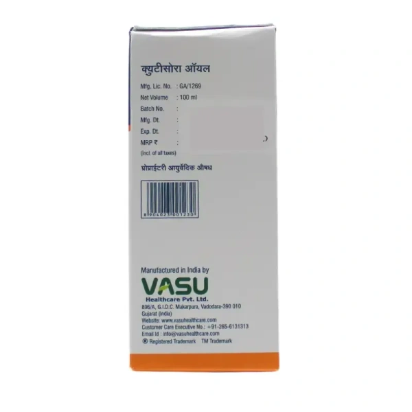 VASU PHARMACEUTICALS Cutisora Oil - Vasu  - 100Ml