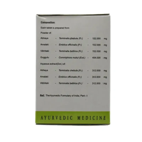 AVN AYURVEDA FORMULA Triphala Gulgulu Ds 10Tab-Avn Ayu - 100Tablet