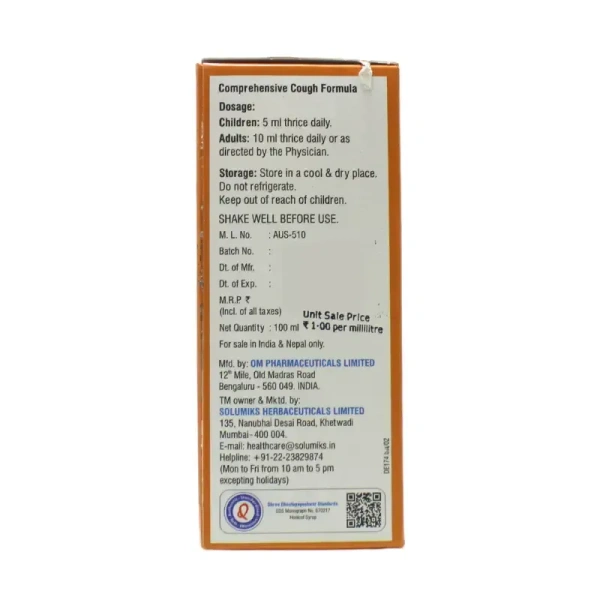 SOLUMIKS HERBACEUTICALS Honicof Syrup - Solumik - 100Ml