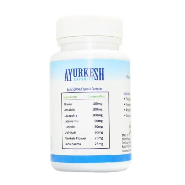 AYUR ASHRAMA PHARMACEUTICALS Ayurkesh Capsule - Ayur Ashrama - 60Capsule