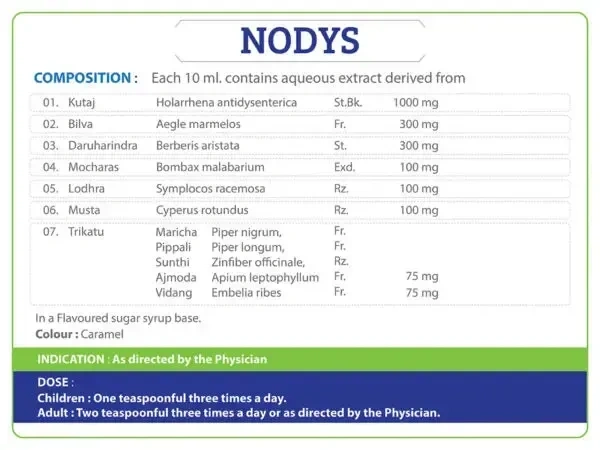 AYURCHEM PRODUCTS Nodys Syrup - Ayurchem - 100Ml