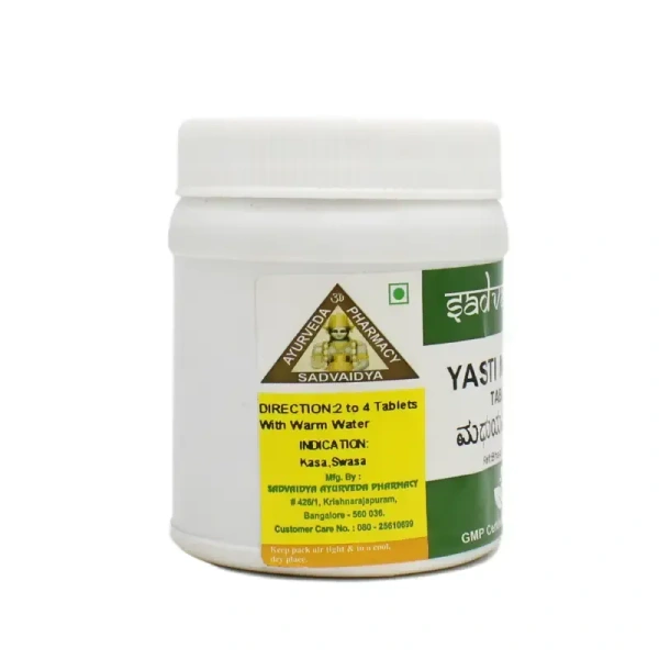 SADVAIDYASALA PRIVATE Yasti Madhu Tablet - Sadvaidya - 100 Tablets