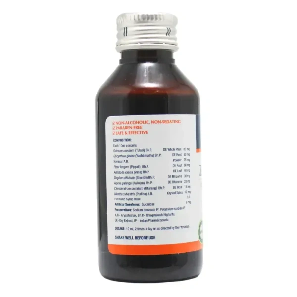 VASU PHARMACEUTICALS Zeal Cough Syrup Sugar free - Vasu  - 100Ml