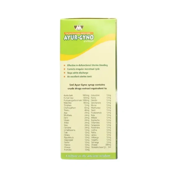 MALABAR AYURVEDA ASH Ayur-Gyno Syrup - Malabar - 200ml