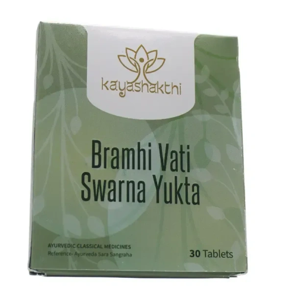 KAYASHAKTHI HERBAL  Brahmi Vati Swarna Yukta - Kayashakti - 30Tablet