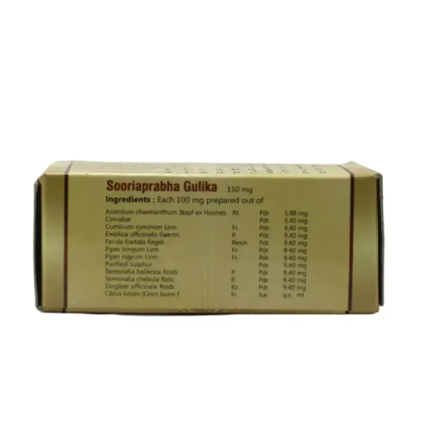 SNA OUSHADHASALA PVT Sooriaprabha Gulika Tablet - Sna - 10 Tablets