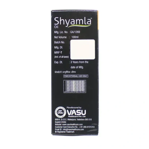 VASU PHARMACEUTICALS Shyamala Oil - Vasu  - 100Ml