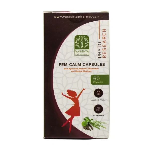 VASISHTA PHARMA Fem-Calm Capsule - Vasishta - 60 Capsules