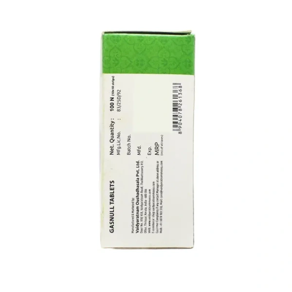 VAIDYARATHNAM Gasnull Tablets - Vaidyaratnam - 10 Tablets