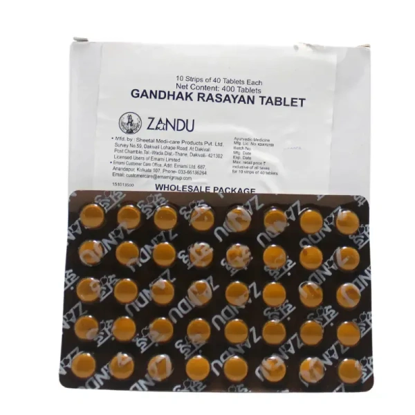 ZANDU  Gandhak Rasayan Tablet - Zandu  - 400Tablet