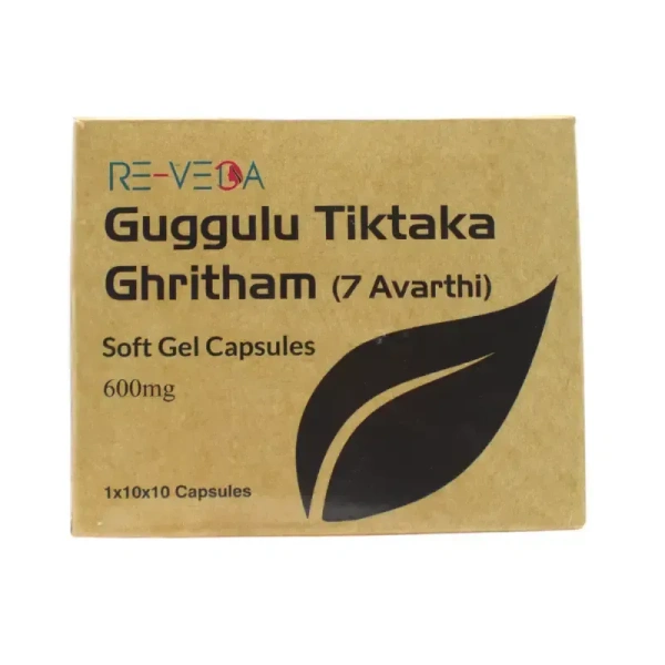 RE-VEDA Guggulu Tiktaka Ghritha Capsule - Revinto - 10 Capsules