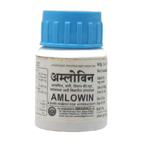 AYURVEDEEYA ARKASHAL Amlowin Tablet - Ayurved - 50Tablet