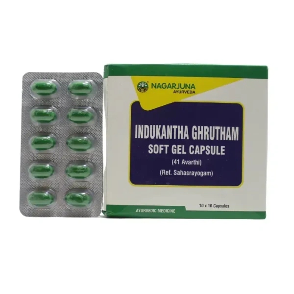 NAGARJUNA  Indukantha Ghrutham Soft Gel Capsules - Nagarjuna - 10Capsule