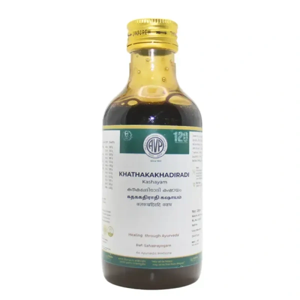 THE ARYA VAIDYA PHARMACY Kathakakhadira Kashaya - AVP - 200Ml