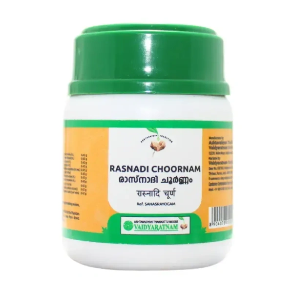 VAIDYARATHNAM Rasnadi Churna - Vaidyaratnam - 30Gm
