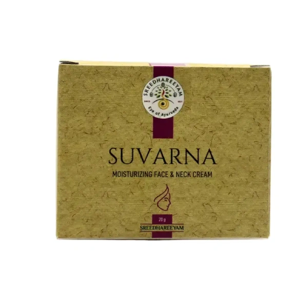 SREEDHAREEYAM Suvarna Moisturizing Face & Neck Cream - Sreedhareeyam - 20Gm