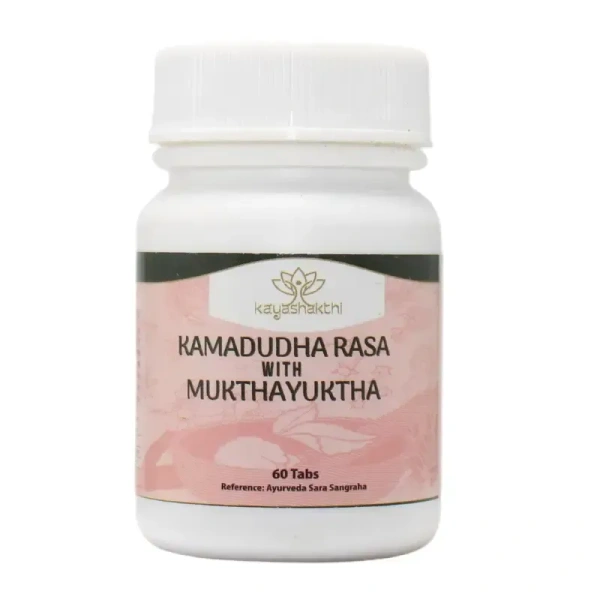 KAYASHAKTHI HERBAL  Kamadudha Rasa With Mukthayuktha - Kayashakthi - 60Tablets