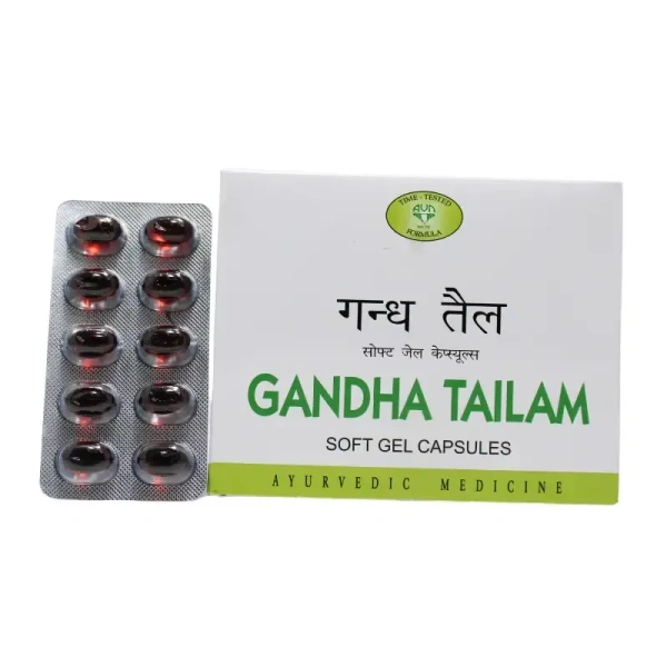 AVN AYURVEDA FORMULA Gandha Tailam Soft Gel Capsule - Avn Ayurveda - 100Capsule