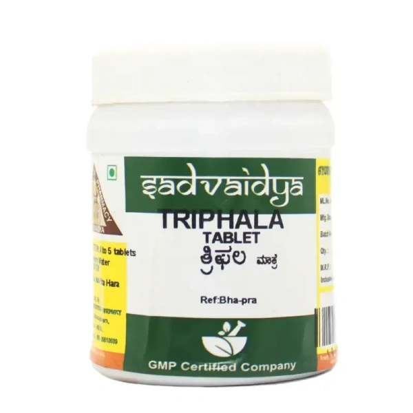 SADVAIDYASALA PRIVATE Triphala Tablet - Sadvaidya - 100 Tablets