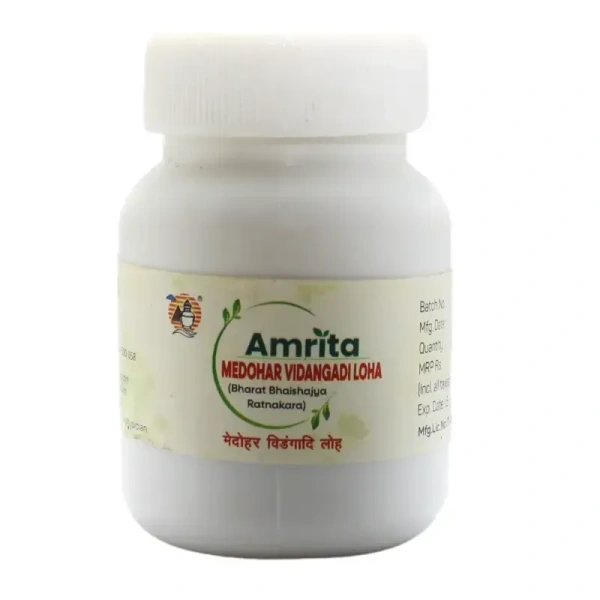 AMRITA DRUGS  Medohar Vidangadi Loha - Amrita - 60 Tablet