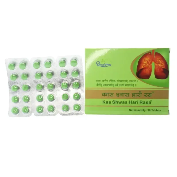 SHREE DHOOTAPAPESHWAR Kas Shwas Hari Rasa - Shree Dhootapapeshwar - 30 Tablets