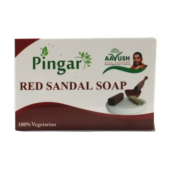 AYUR ASHRAMA PHARMACEUTICALS Pingar Red Sandal Soap( Ayush) - Ayur Ashrama - 75Gm