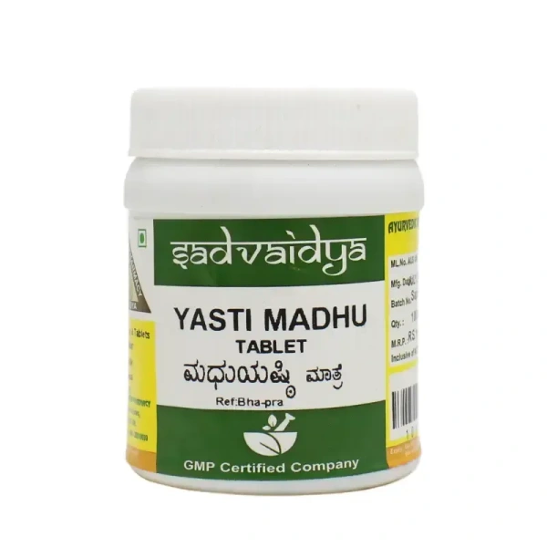 SADVAIDYASALA PRIVATE Yasti Madhu Tablet - Sadvaidya - 100 Tablets