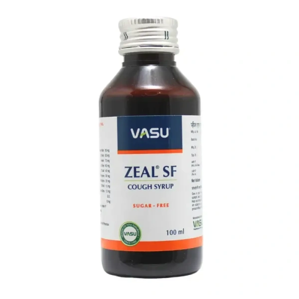 VASU PHARMACEUTICALS Zeal Cough Syrup Sugar free - Vasu  - 100Ml