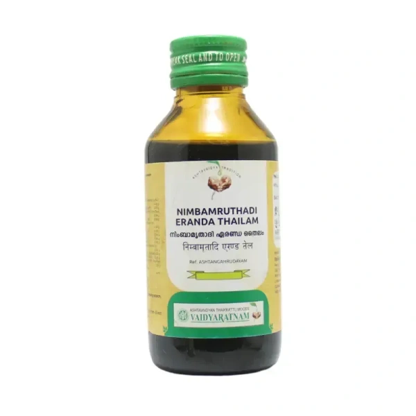 VAIDYARATHNAM Nimbamruthadi Eranda Tail - Vaidyaratnam - 100Ml