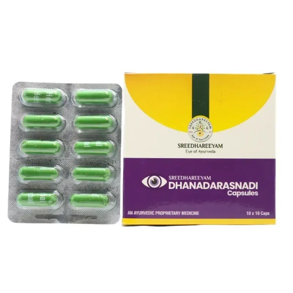 SREEDHAREEYAM Dhanadarasnadi Capsules - Sreedhareeyam - 10 Tablets